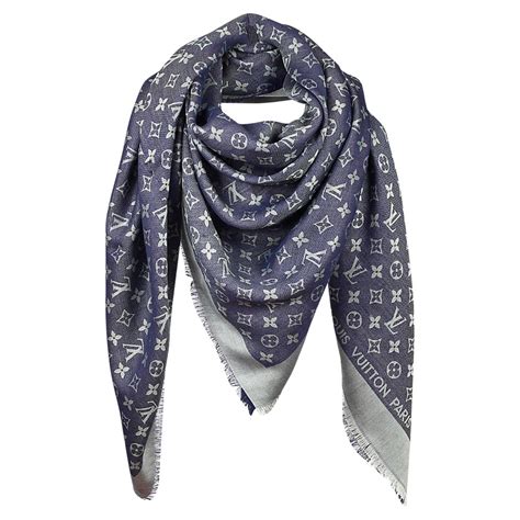 blue and white lv scarf|louis vuitton scarf for women.